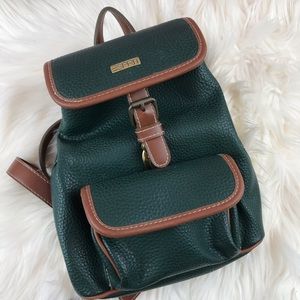 Vintage Esprit | Green Leather Mini Backpack